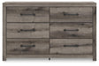 Urbanoore Brown Gray Six Drawer Dresser