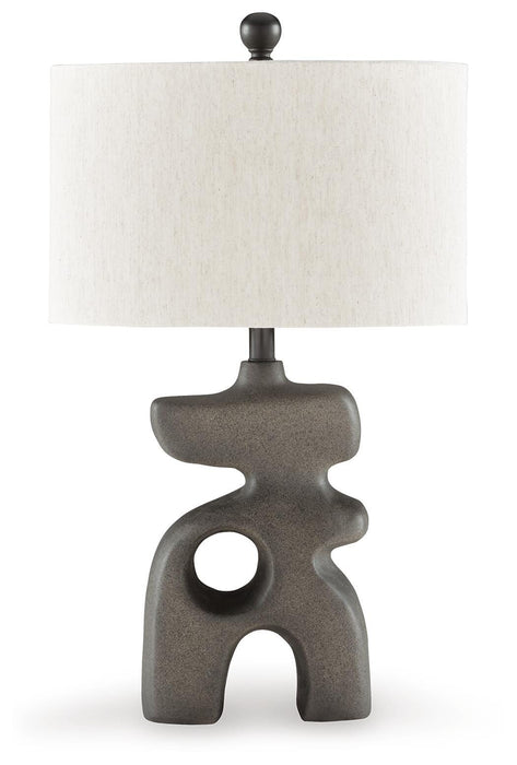 Danacy Distressed Black Paper Table Lamp (1/CN)