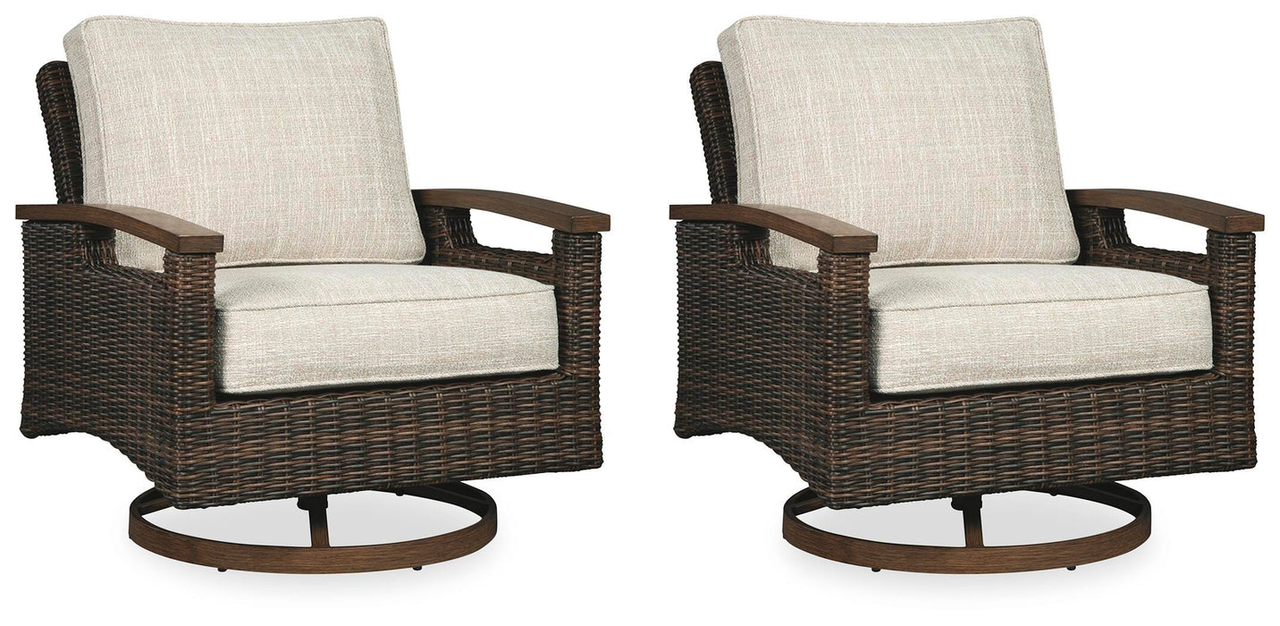 Paradise Trail Medium Brown Swivel Lounge Chair (Priced Per Item, Must Order 2, 4, 6, or 8)