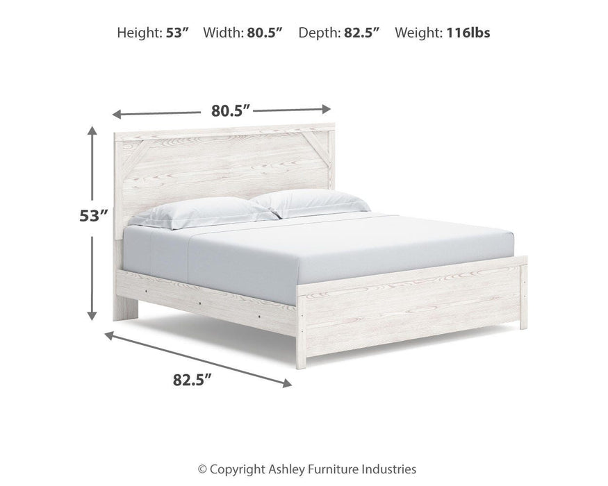 Gerridan White/Gray Gerridan King Panel Bed