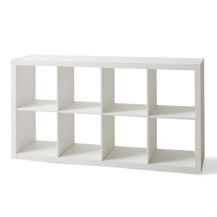 Better Homes & Gardens 8-Cube Storage Organizer, White Texture - open_box