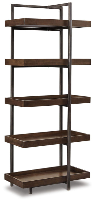 Starmore Brown/Gunmetal Starmore 3-Piece Wall Unit with Electric Fireplace