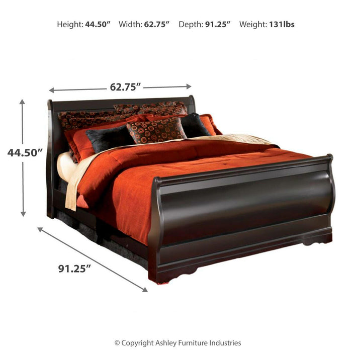 Huey Vineyard Black Huey Vineyard Queen Sleigh Bed