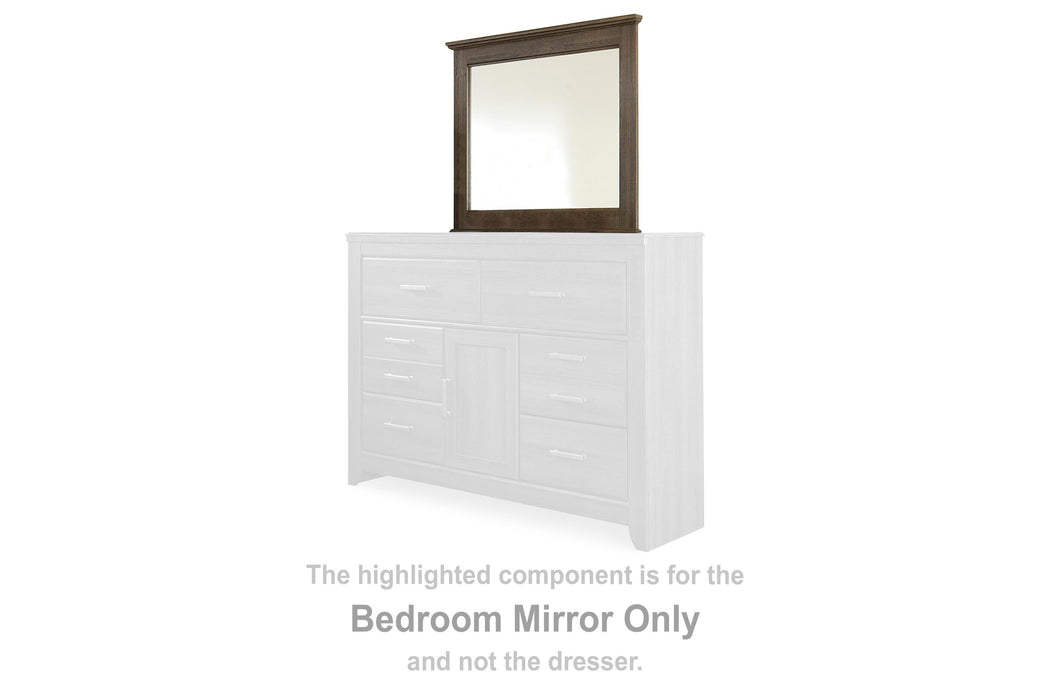 Juararo Dark Brown Bedroom Mirror