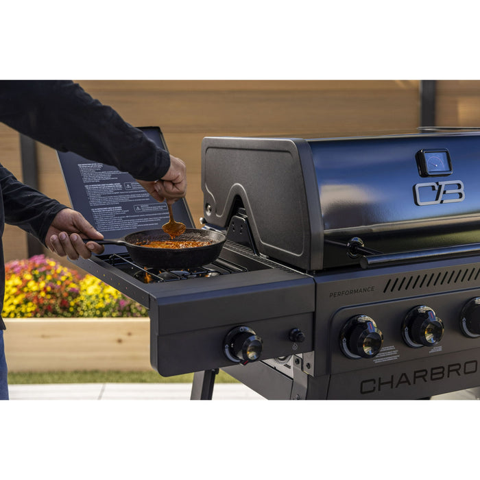 Charbroil Performance Series FlavorMax 4-Burner Gas Grill with Side Burner - open_box