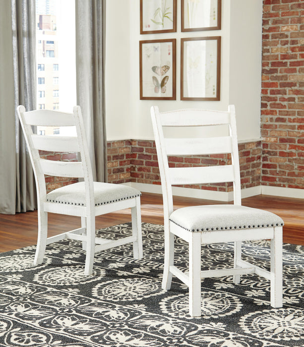 Valebeck Beige/White Dining UPH Side Chair (Priced Per Item, Must Order 2, 4, 6, or 8)