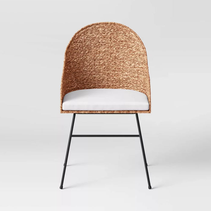 Landis Woven Backed Dining Chair with Cushion Natural - Threshold™ - new