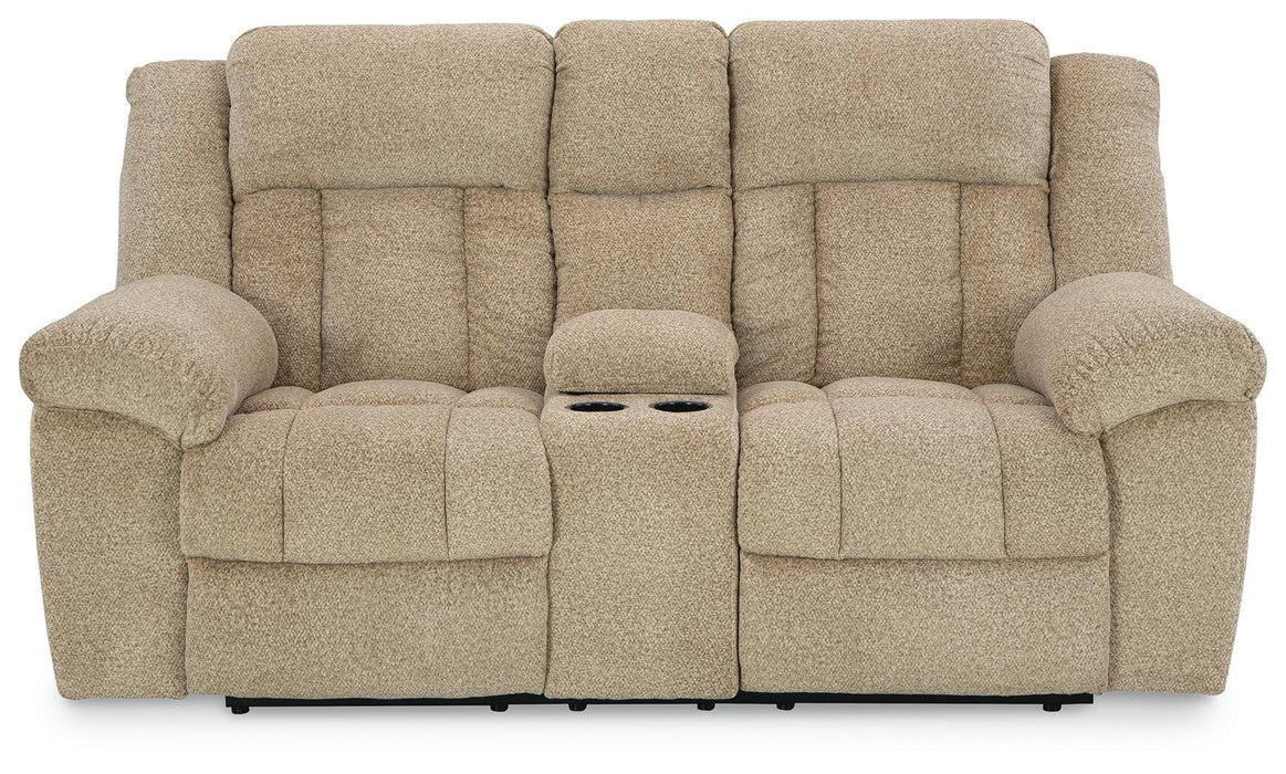 Tip-Off Wheat PWR REC Loveseat/CON/ADJ HDRST