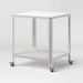 Metal Accent Rolling Side Table Chalk White - Room Essentials