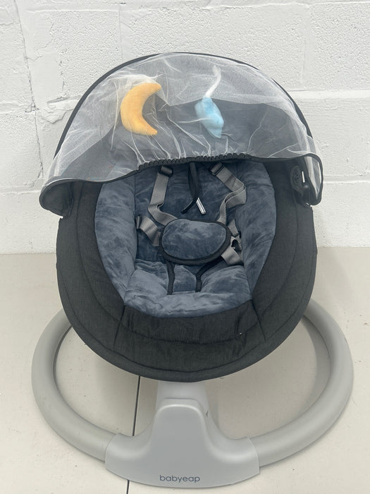 Babyeap Baby Swing for Infants - APP Remote Bluetooth Control, 5 Speed Settings, 10 Lullabies, Gray - new