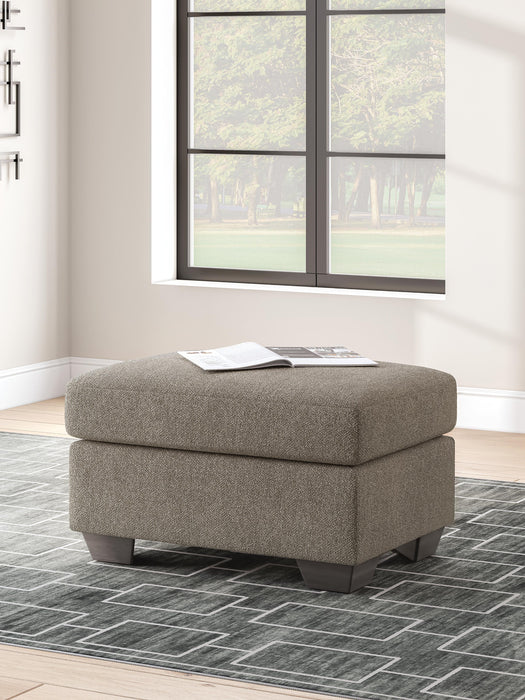 Triston-Peaks Suede Ottoman