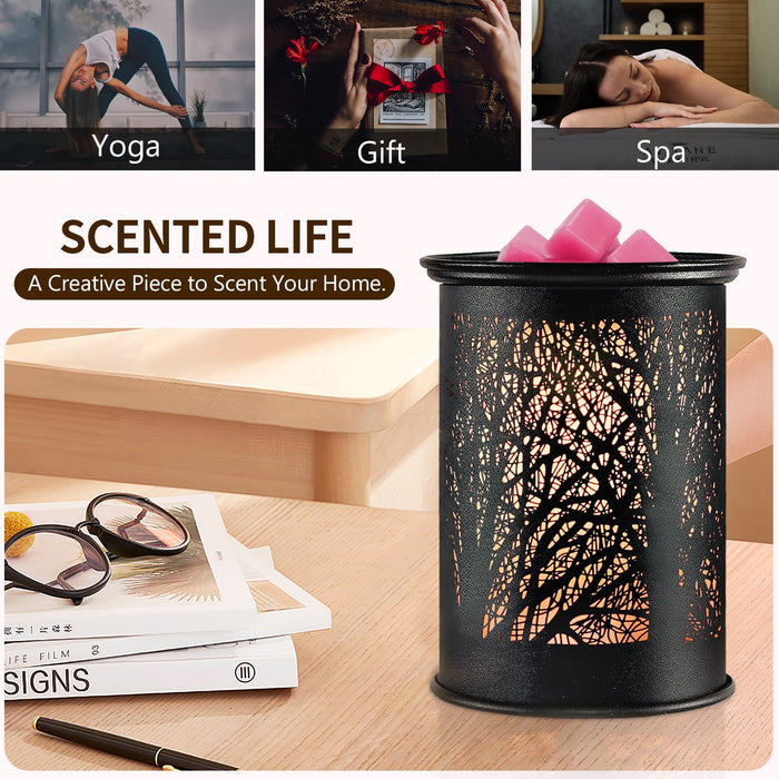 Ornix  Metal Wax Warmer, Electric Wax Melt Warmer for Scented Wax Fragrance Candle Oil Burner Melting Night Light for Gift Home Office Bedroom - new
