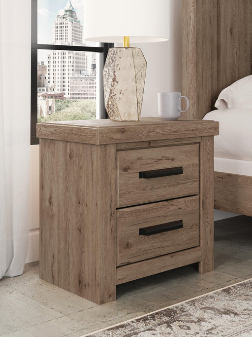 Garistyn Light Brown Two Drawer Night Stand