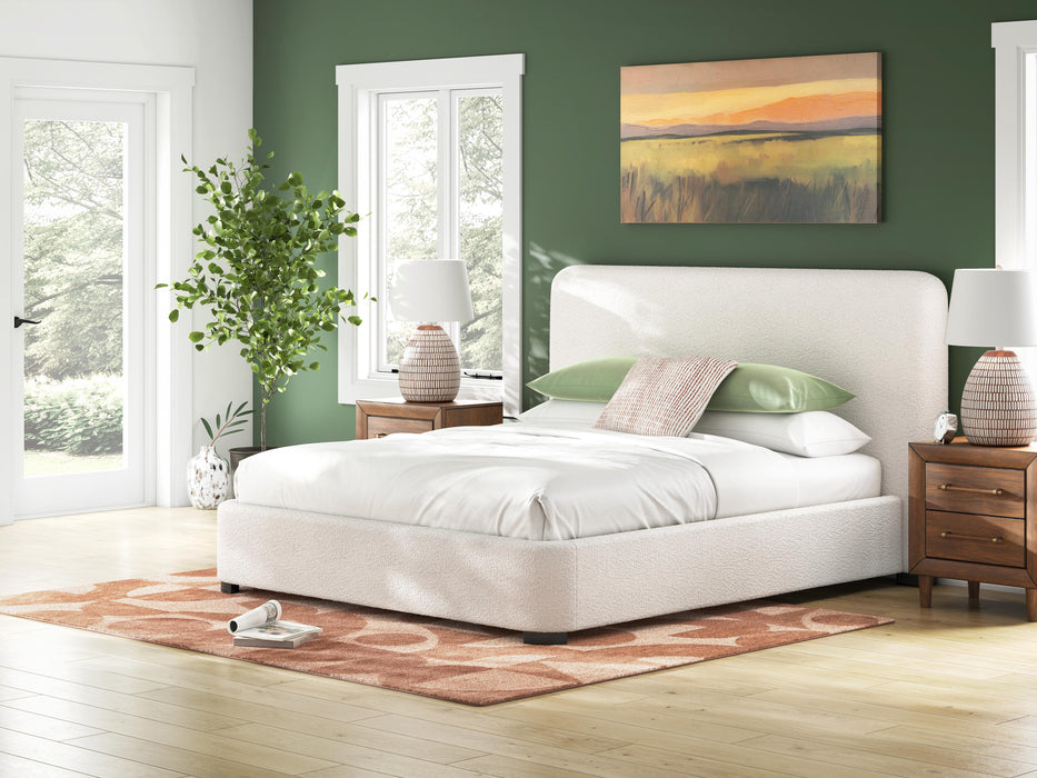 Whittgate Beige Cal King Upholstered Bed - Brand New