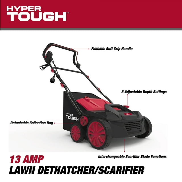 Hyper Tough 13-Amp Electric Lawn Dethatcher/Scarifier - open_box