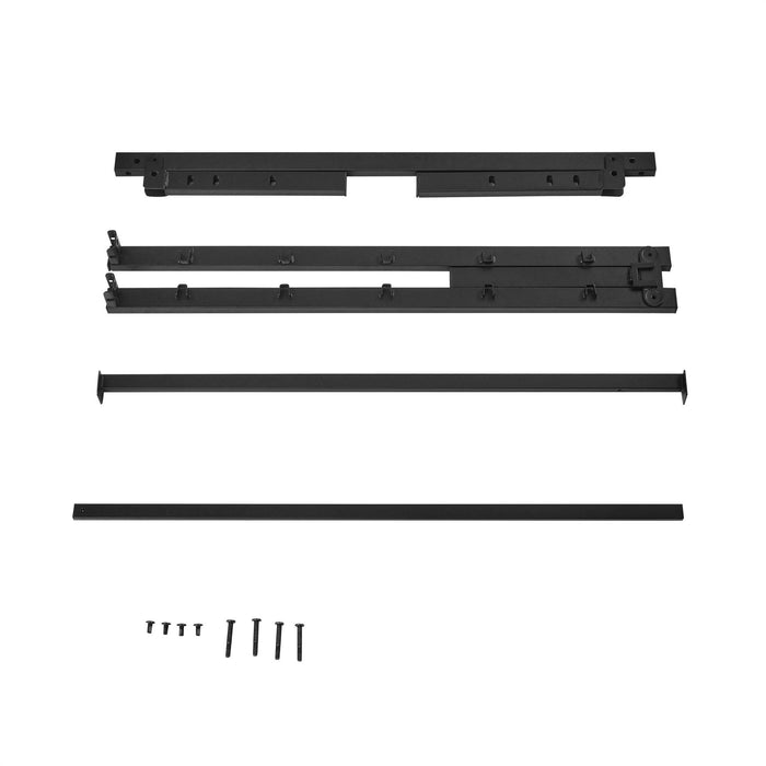Mainstays Twin 14" Heavy Duty Steel Slat Platform Bed Frame with Storage Space Under Frame, No Box Spring Required, Black - open_box