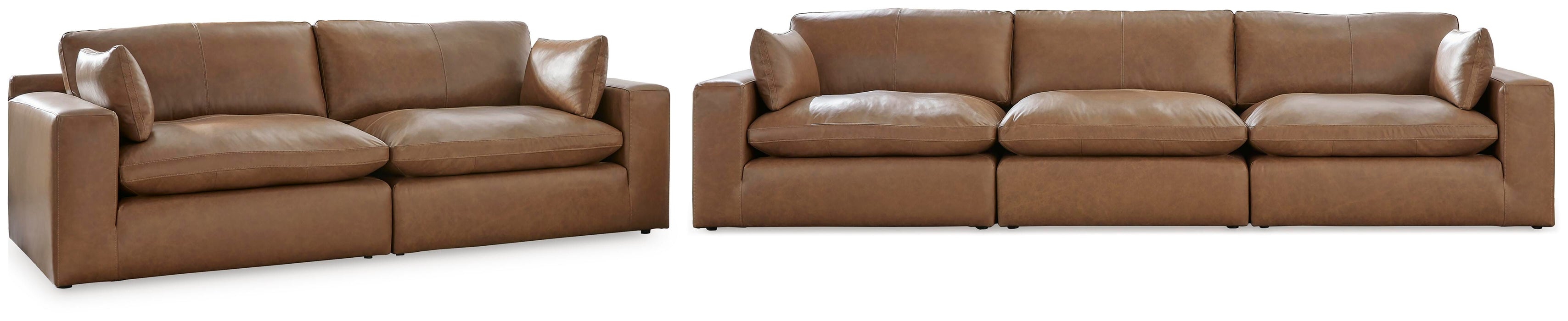 Emilia Caramel Emilia Sofa and Loveseat