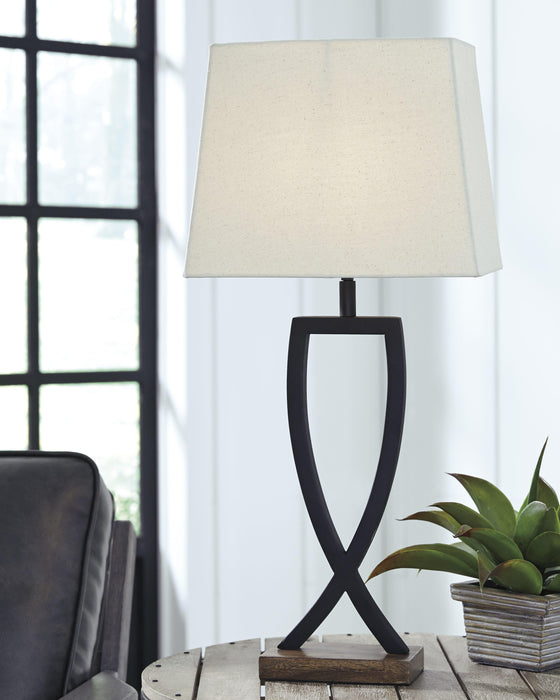 Makara Black/Brown Metal Table Lamp (Priced Per Item, Must Order 2, 4, 6, or 8)