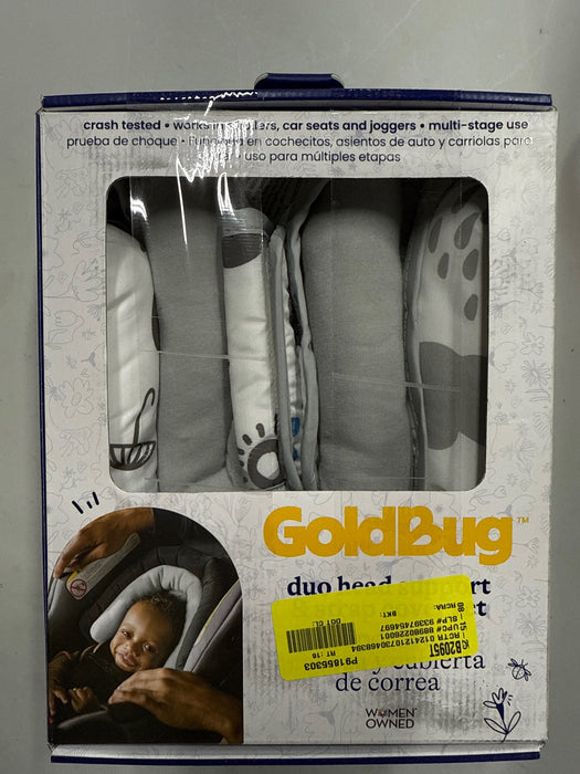 Goldbug Baby Car Seat Duo Head Support, Universal Insert for Newborns and Infants, Unisex Clouds, GoldBug Duo Headsupport Cloud - new