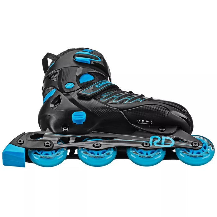 Roller Derby Custom Adult In-Fit Skates - Blue/Black 9-12 - open_box
