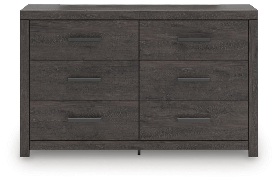 Prendonea Charcoal Six Drawer Dresser