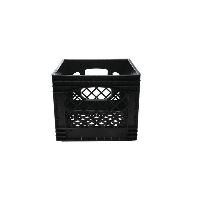 Juggernaut Storage 16QT Heavy-Duty Plastic Square Milk Crate Black - new