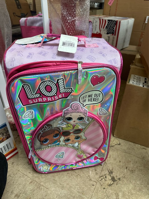 LOL Rolling Suitcase with Wheels for Girls, Hardside Travel LOL Surprise Luggage - open_box
