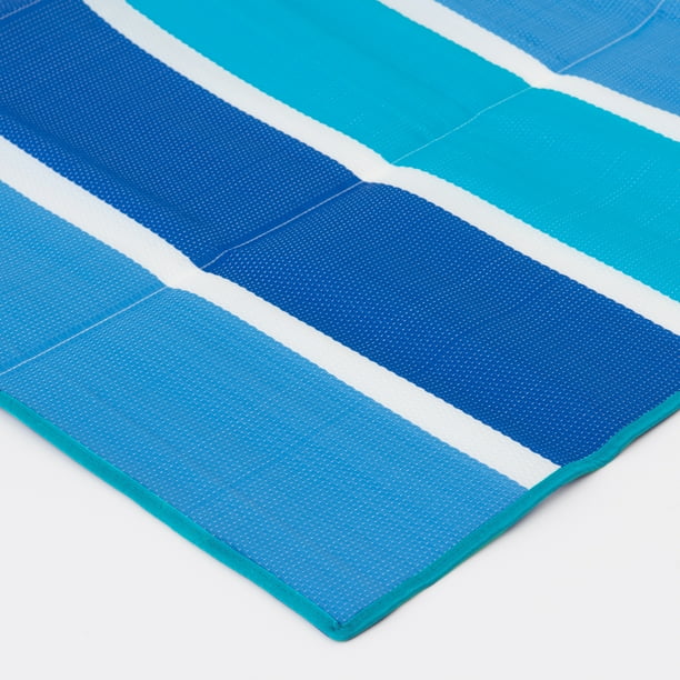 Mainstays 5'x7' Aqua Blue Beach Mat - new