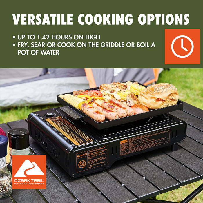 Ozark Trail 83.1 sq in 2-in-1 Butane Outdoor Griddle - new