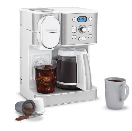 Cuisinart 2-in-1 Coffeemaker, 12 Cup Capacity, Single Serve, Hot or Iced - open_box