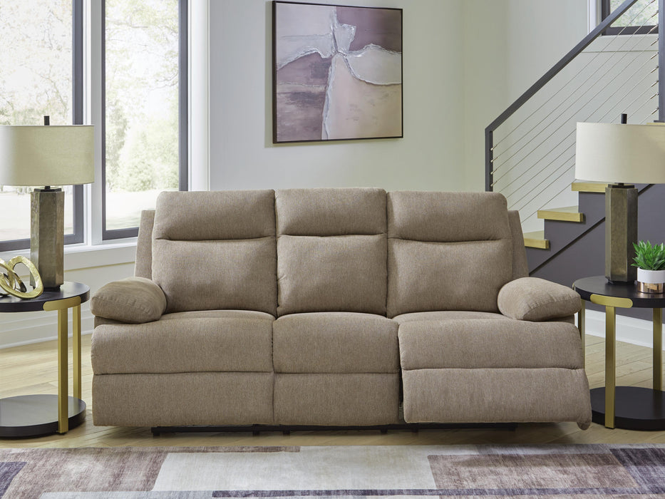 Tarrant Mocha REC Sofa w/Drop Down Table