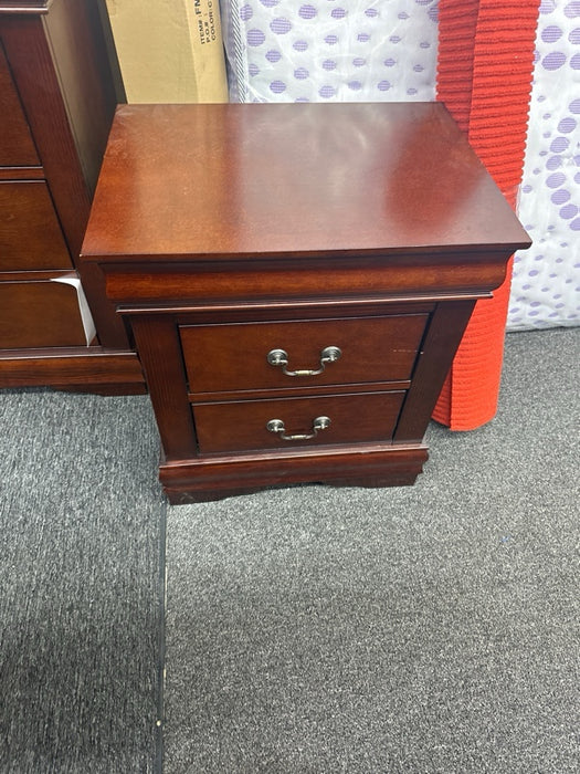 FM7866CH-4PC 5 pc Louis Phillipe cherry finish wood sleigh queen bedroom set Alcott hill ivywood - new