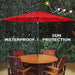 Blissun 9' Outdoor Patio Umbrella, Outdoor Table Umbrella, Yard Umbrella, Market Umbrella with 8 Sturdy Ribs, Push Button Tilt and Crank