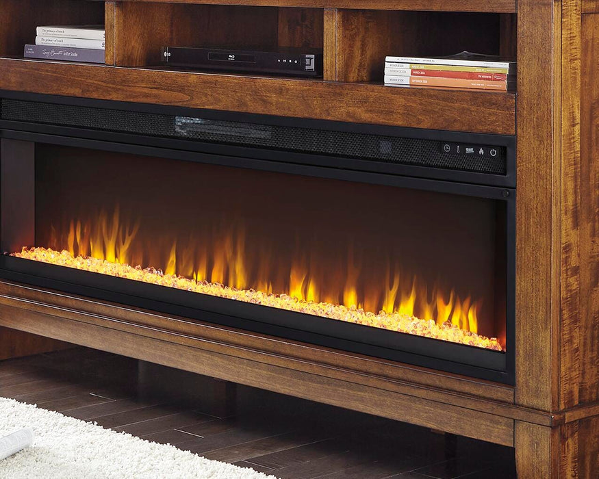Entertainment Accessories Black Wide Fireplace Insert