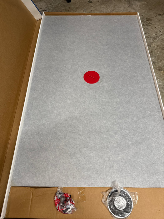 Everbilt 36 in. x 60 in. Waterproof Shower Pan with Off-Center Drain (Drain Assembly Included) - open_box