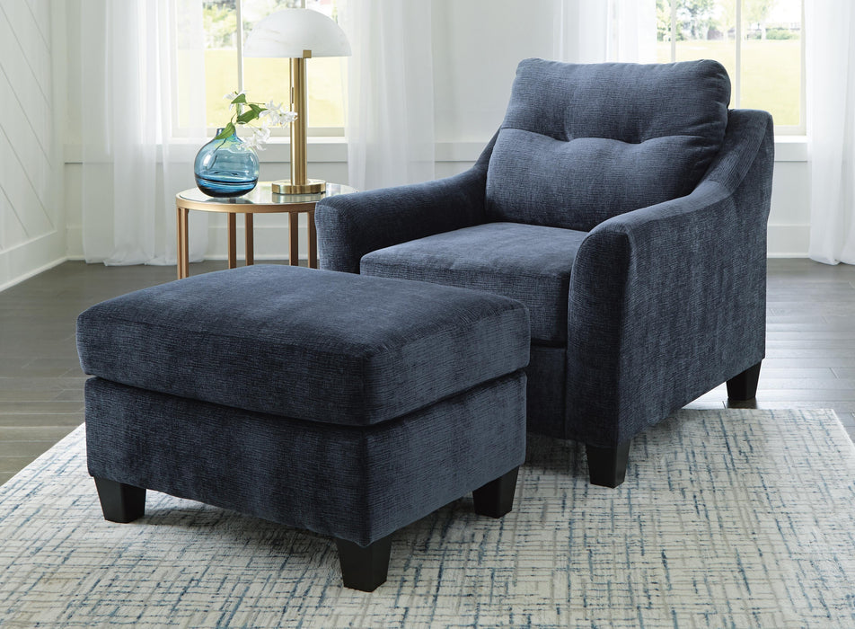 Amity Bay Ink Amity Bay Chair and Ottoman