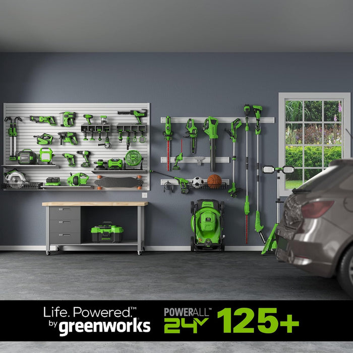 Greenworks 48V (2 x 24V) 8" Brushless Cordless Edger, (2) 4.0Ah Batteries and Dual Port Rapid Charger Included - new