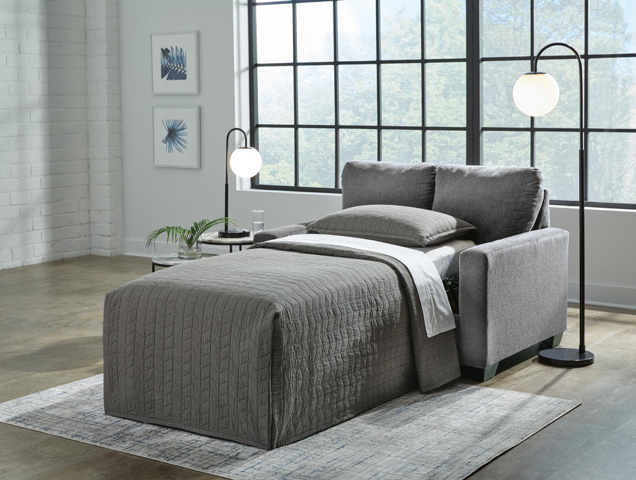 Rannis Pewter Twin Sofa Sleeper