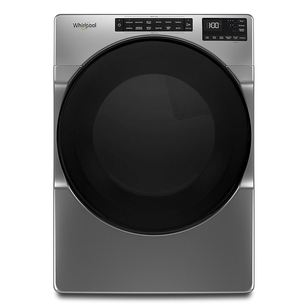 Whirlpool - 7.4 Cu. Ft. Stackable Electric Dryer with Wrinkle Shield - Chrome Shadow - display_model