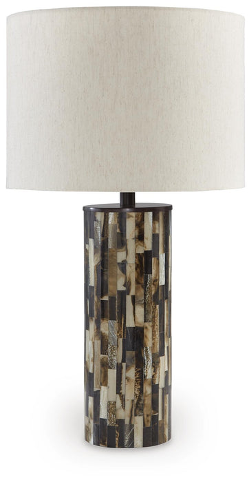 Ellford Black/Brown/Cream Poly Table Lamp (1/CN)