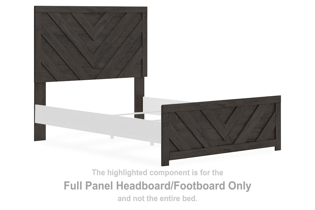 Prendonea Charcoal Full Panel Headboard/Footboard