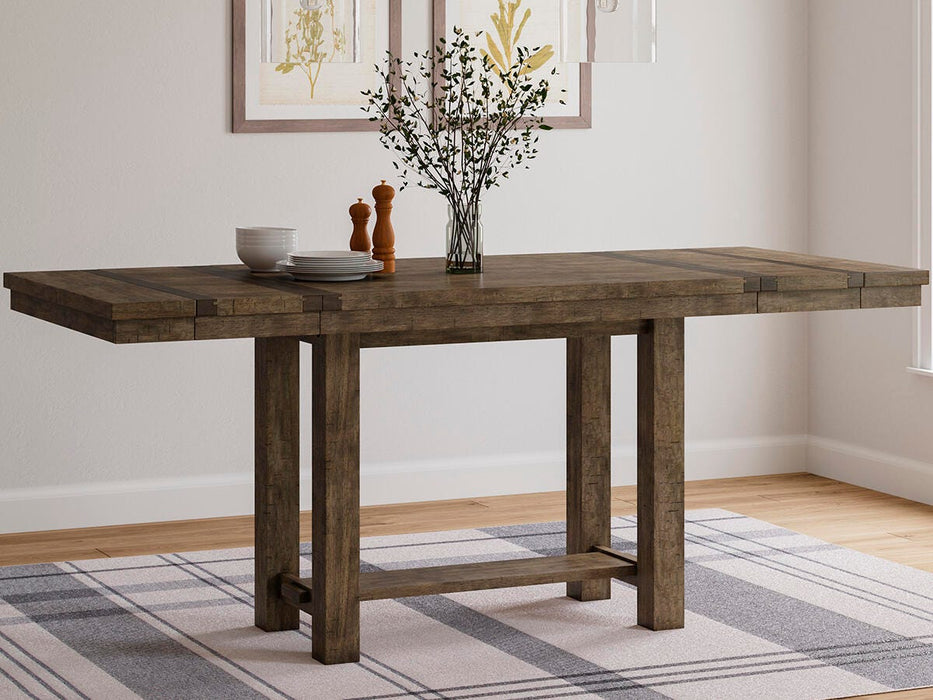 Moriville Grayish Brown RECT DRM Counter EXT Table