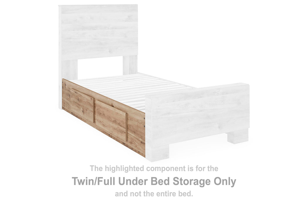 Hyanna Tan Brown Twin/Full Under Bed Storage