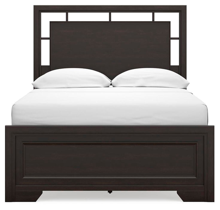 Covetown Dark Brown Covetown Full Panel Bed