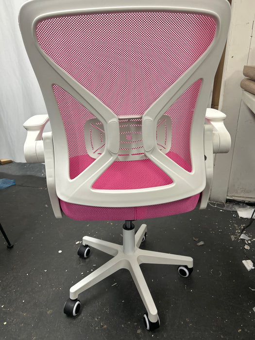 COOLHUT Office Chair, Ergonomic Desk Chair with Adjustable Lumbar Support, High Back Mesh Computer Chair with Flip-up Armrests-BIFMA Passed Task Chairs, Executive Chair for Home Office，Pink - new