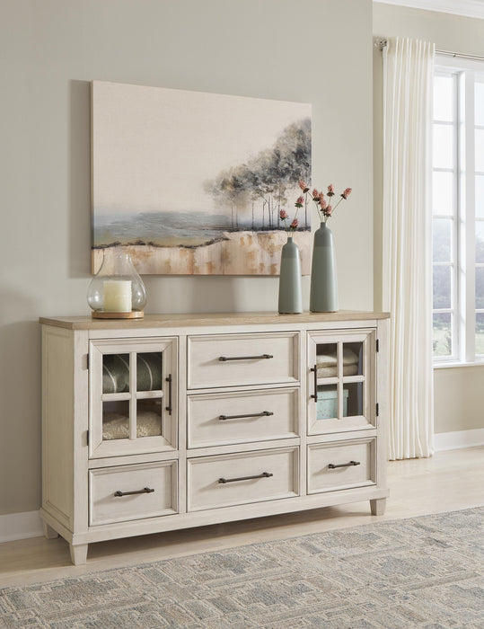 Shaybrock Antique White/Brown Dresser