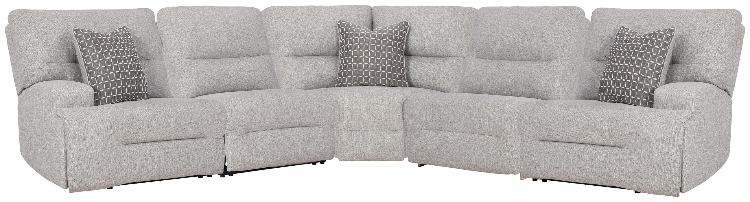 Acklen Place Pewter Acklen Place 5-Piece Power Reclining Sectional