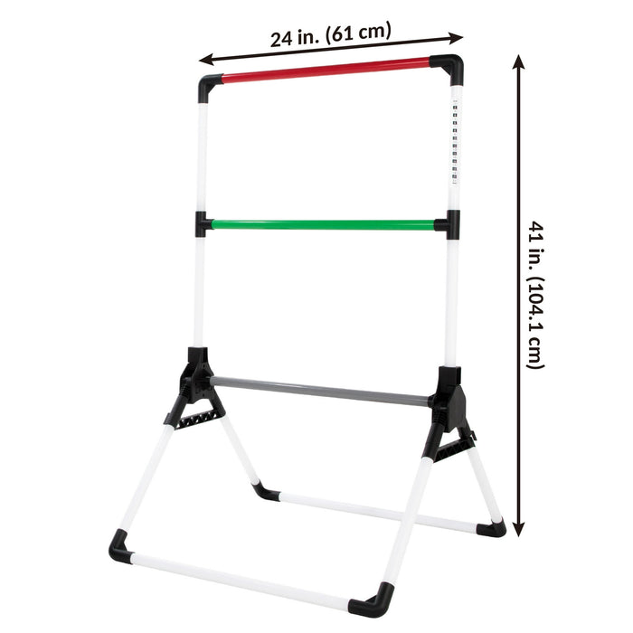 MD Sports Foldable Ladder Toss Game, Red, Green and Black - open_box