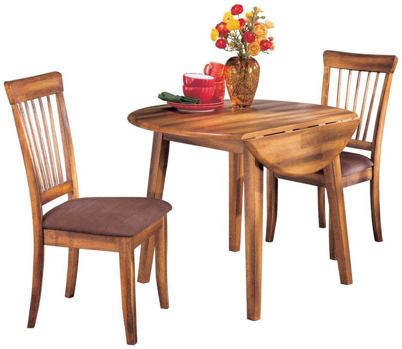 Berringer Rustic Brown Berringer Dining Table and 2 Chairs - Brand New