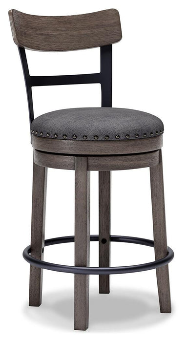 Caitbrook Gray UPH Swivel Barstool (1/CN)